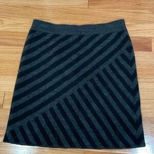 Cynthia Rowley Wool Blend Skirt Blue Stripes Women's S